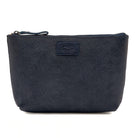 Tooled Leather Large Zippered PouchMidnight Blue