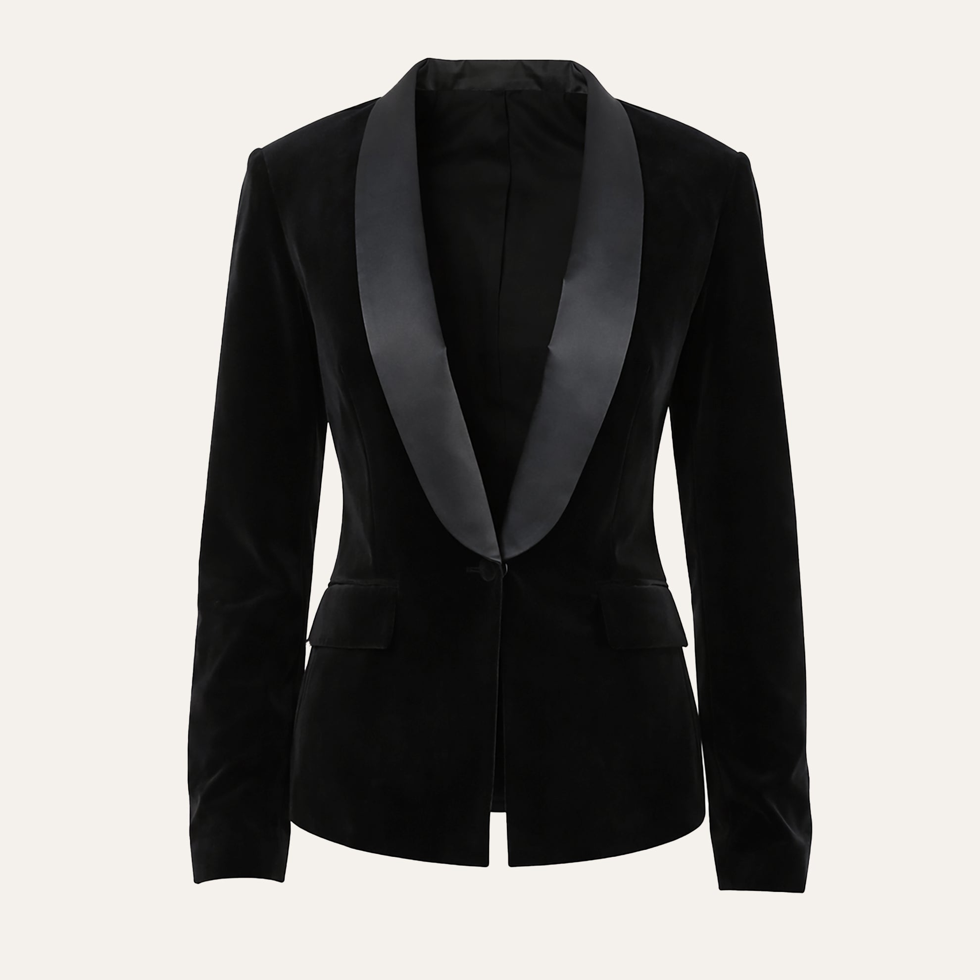 Velvet Tuxedo BlazerBlack