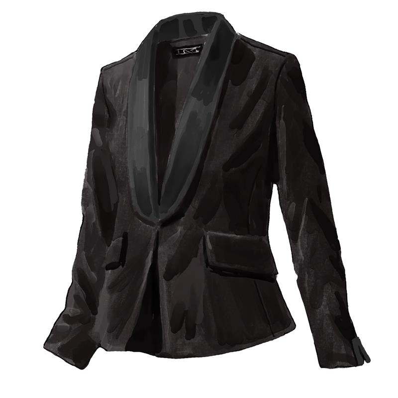 Velvet Tuxedo BlazerBlack