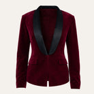 Velvet Tuxedo BlazerBurgundy