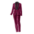 Velvet Tuxedo TrousersBurgundy