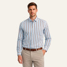 Venetian Stripe Blazer ShirtLight Blue