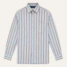 Venetian Stripe Blazer ShirtLight Blue