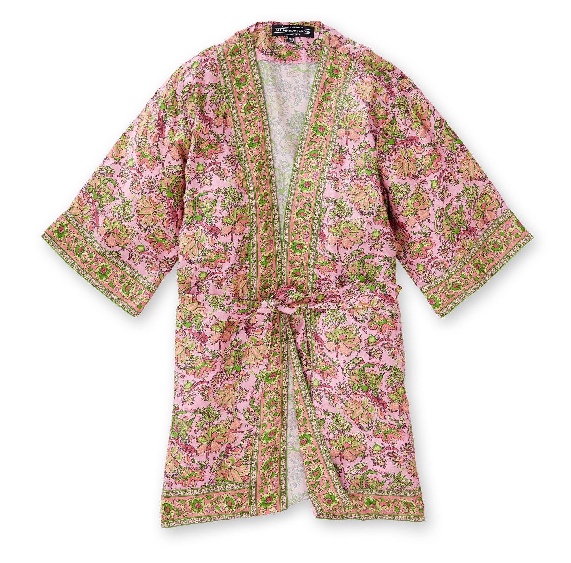 Satin Paisley Scarf Robe good Size L