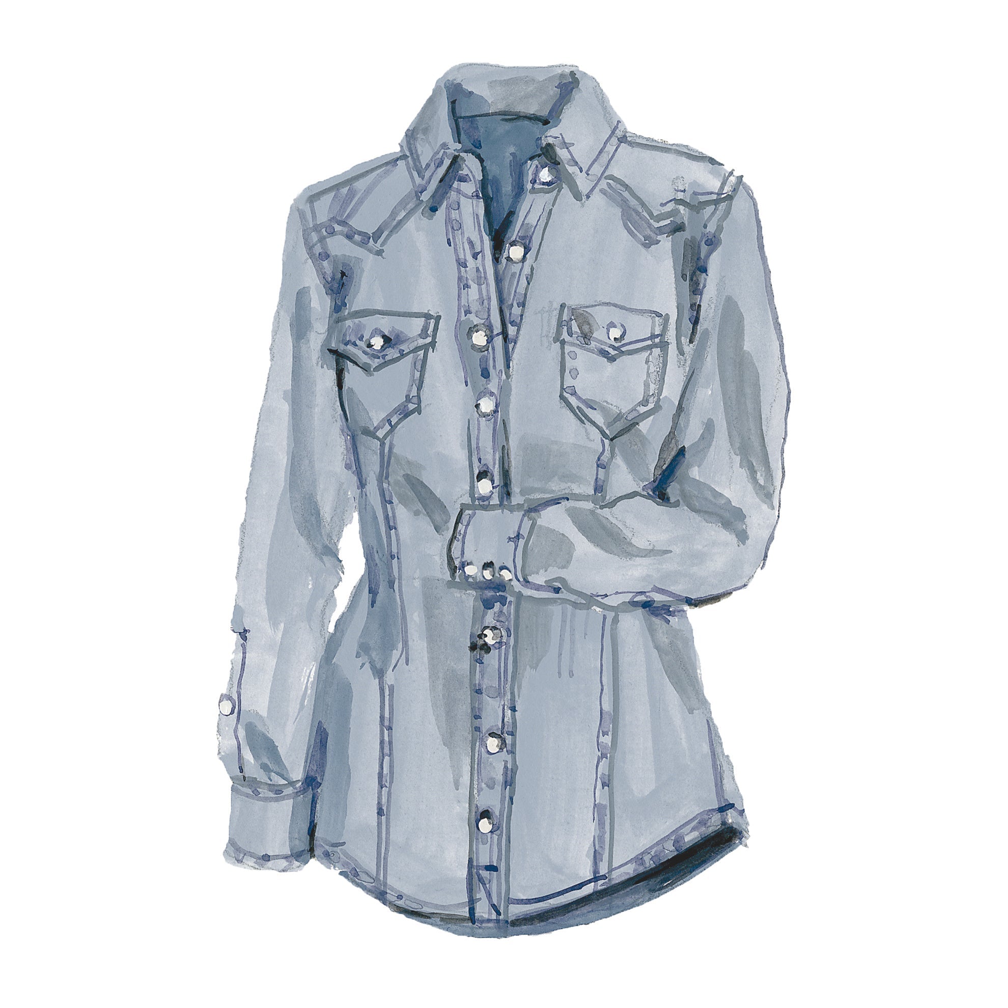 Western Chambray ShirtLight Indigo