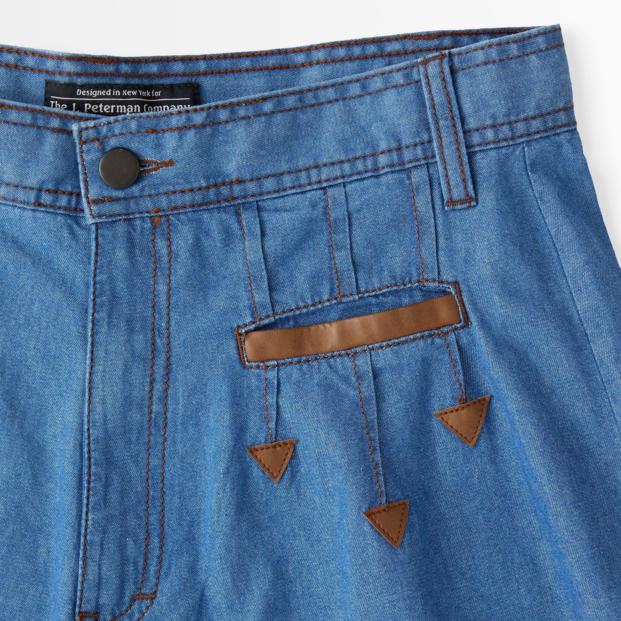 Western Denim Culotte - The J. Peterman Company