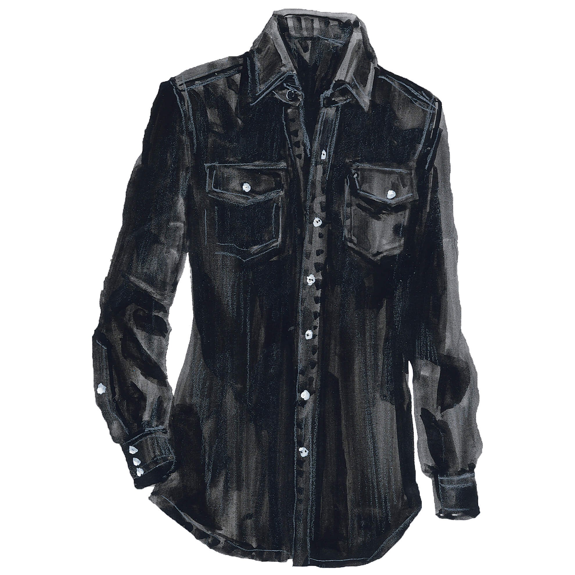 Western Denim ShirtBlack