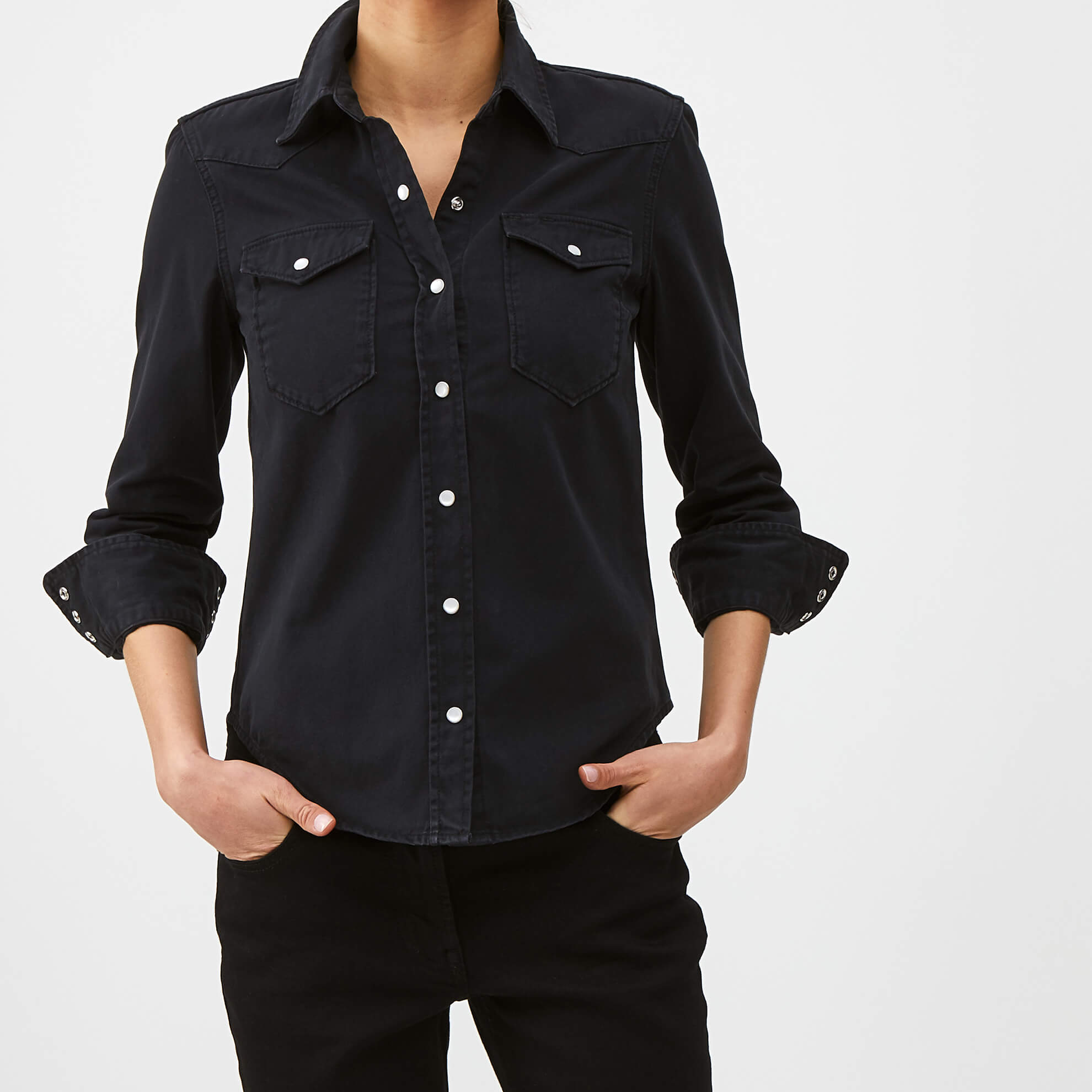 Western Denim ShirtBlack