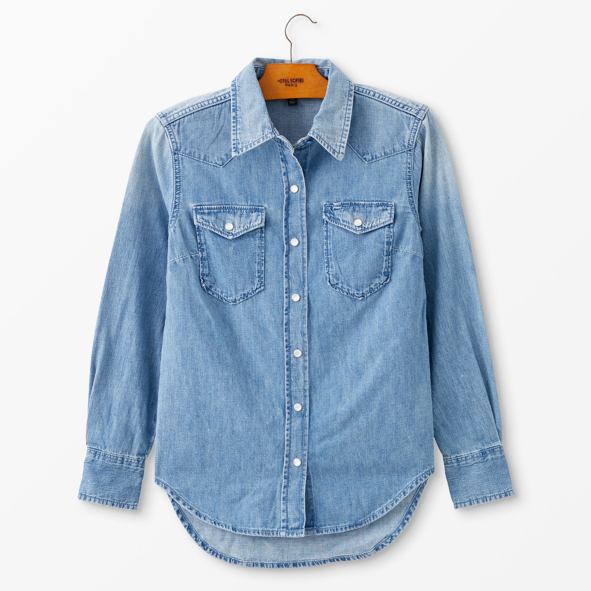 Western Denim ShirtFaded Blue