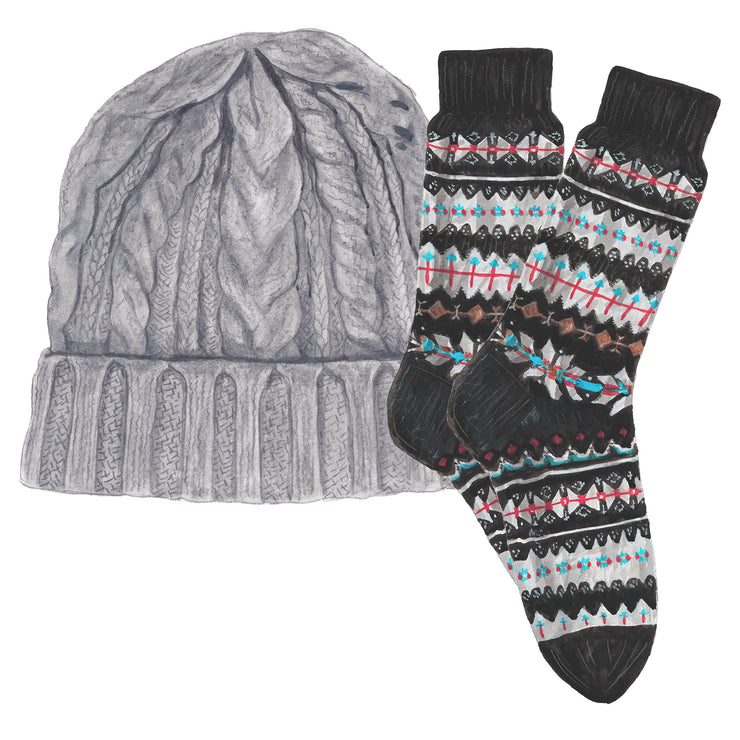 Men's Winter Hat & Sock Set