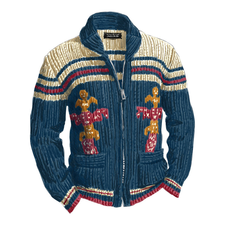 Hand-Embroidered Sweater Jacket