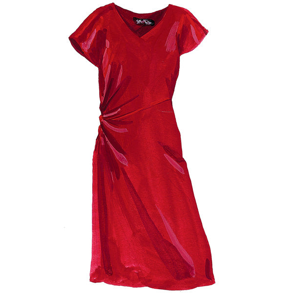 LC Ruched Satin Dress