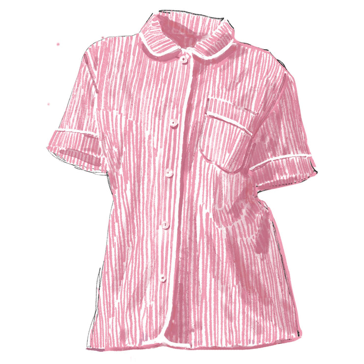 Striped Poplin PJ Shirt